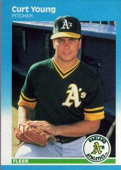 1987 Fleer #410 Curt Young Front