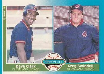1987 Fleer #644 Dave Clark / Greg Swindell Front