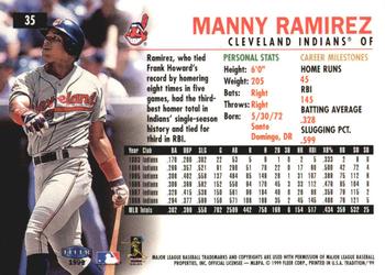 1999 Fleer Tradition - Millennium #35 Manny Ramirez  Back