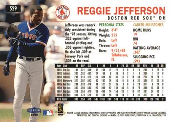 1999 Fleer Tradition - Millennium #529 Reggie Jefferson  Back