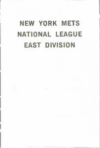 1969 Milton Bradley - Team Cards #NNO New York Mets Front