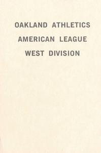 1969 Milton Bradley - Team Cards #NNO Oakland Athletics Front