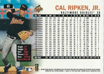 1999 Fleer Tradition - Starting 9 #8S Cal Ripken, Jr. Back