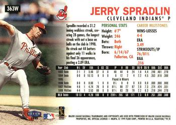 1999 Fleer Tradition - Warning Track Collection #363W Jerry Spradlin Back