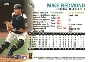 1999 Fleer Tradition - Warning Track Collection #556W Mike Redmond Back