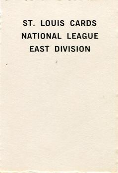1972 Milton Bradley - Team Cards #NNO St. Louis Cardinals Front