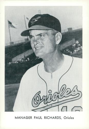 1961 Sports Service Baltimore Orioles #NNO Paul Richards Front