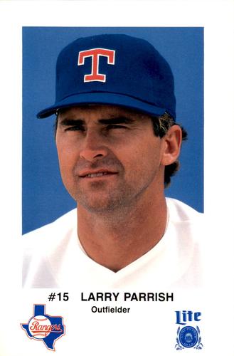 1986 Miller Lite Texas Rangers #NNO Larry Parrish Front