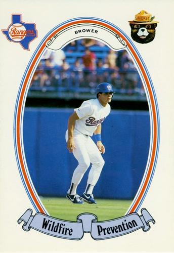 1988 Texas Rangers Smokey #16 Bob Brower Front