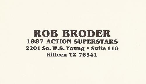 1987 Rob Broder Action Superstars 3x5 (unlicensed) #NNO Jose Canseco Back