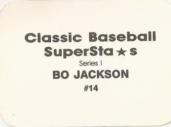 1988 Classic Baseball Superstars (unlicensed) #14 Bo Jackson Back