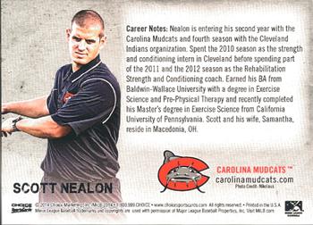2014 Choice Carolina Mudcats #NNO Scott Nealon Back