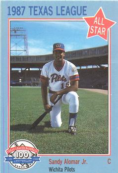 1987 Feder Texas League All Stars #10 Sandy Alomar Jr. Front