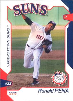 2013 Choice Hagerstown Suns #18 Ronald Pena Front
