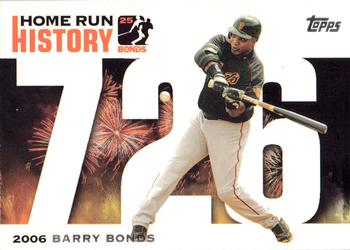 2006 Topps Updates & Highlights - Barry Bonds Home Run History #BB 726 Barry Bonds Front