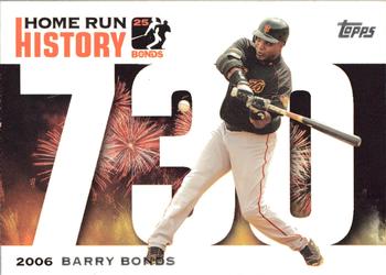 2006 Topps Updates & Highlights - Barry Bonds Home Run History #BB 730 Barry Bonds Front