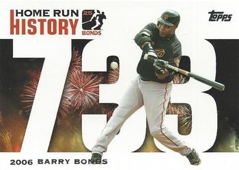 2006 Topps Updates & Highlights - Barry Bonds Home Run History #BB 733 Barry Bonds Front