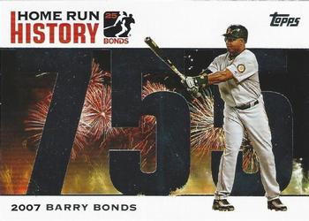 2007 Topps Updates & Highlights - Barry Bonds Home Run History #755 Barry Bonds Front