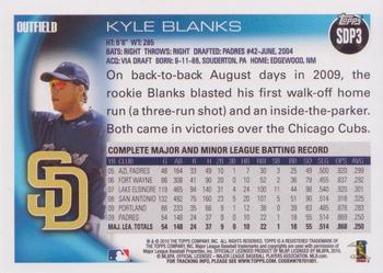 2010 Topps San Diego Padres #SDP3 Kyle Blanks Back