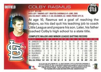 2010 Topps St. Louis Cardinals #STL6 Colby Rasmus Back