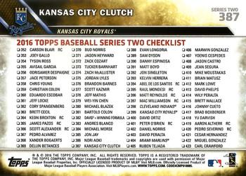 2016 Topps #387 Kansas City Clutch Back