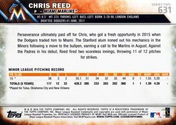 2016 Topps #631 Chris Reed Back