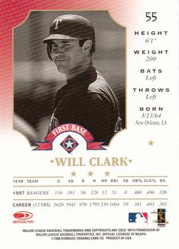 1998 Leaf #55 Will Clark Back
