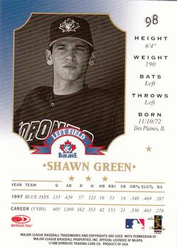 1998 Leaf #98 Shawn Green Back