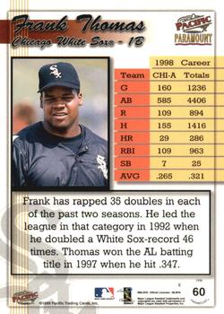 1999 Pacific Paramount - Copper #60 Frank Thomas  Back