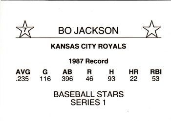 1988 Baseball Stars Series 1 (unlicensed) #7 Bo Jackson Back