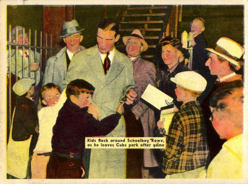 1936 National Chicle Pastels (R312) #NNO Schoolboy Rowe Front