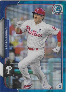 2015 Bowman Chrome - Blue Refractors #28 Chase Utley Front
