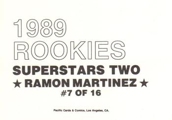 1989 Pacific Cards & Comics Rookies Superstars Two (unlicensed) #7 Ramon Martinez Back