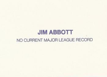 1989 Sun Ray Stars (unlicensed) #NNO Jim Abbott Back