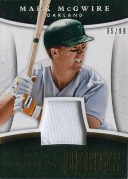 2015 Panini Immaculate Collection - Immaculate Heroes Materials #18 Mark McGwire Front