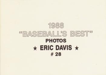 1988 Baseball's Best Photos (unlicensed) #28 Eric Davis Back