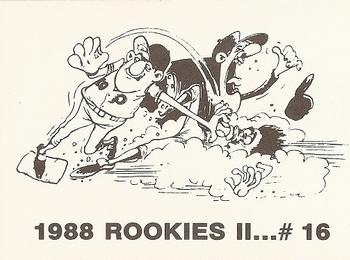 1988 Rookies II (unlicensed) #16 Mark Grace Back