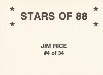 1988 Stars of '88 (unlicensed) #4 Jim Rice Back
