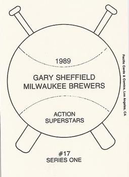 1989 Pacific Cards & Comics Action Superstars Series One (unlicensed) #17 Gary Sheffield Back
