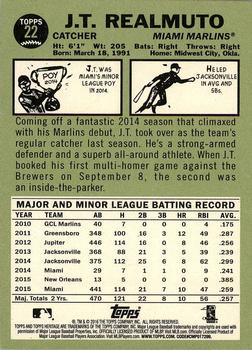 2016 Topps Heritage #22 J.T. Realmuto Back