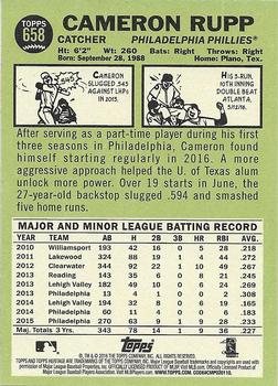 2016 Topps Heritage #658 Cameron Rupp Back