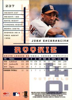 1998 Leaf Rookies & Stars #237 Juan Encarnacion Back
