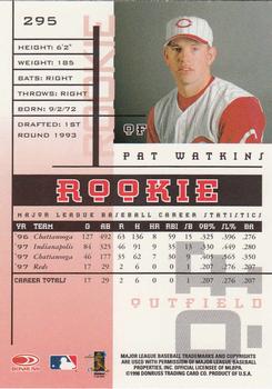 1998 Leaf Rookies & Stars #295 Pat Watkins Back