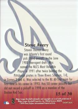 1999 SkyBox Molten Metal - Oh Atlanta #15 Steve Avery  Back