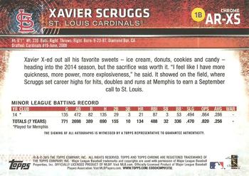 2015 Topps Chrome - Autographed Rookies #AR-XS Xavier Scruggs Back