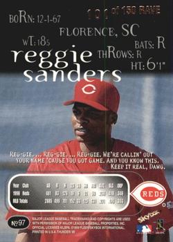1999 SkyBox Thunder - Rave #97 Reggie Sanders  Back