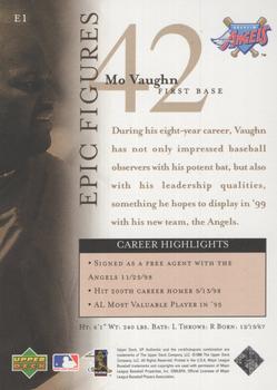 1999 SP Authentic - Epic Figures #E1 Mo Vaughn  Back
