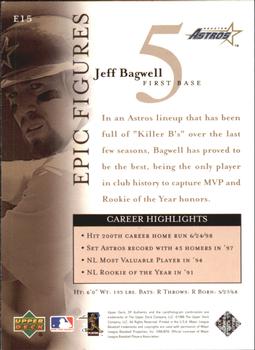 1999 SP Authentic - Epic Figures #E15 Jeff Bagwell  Back