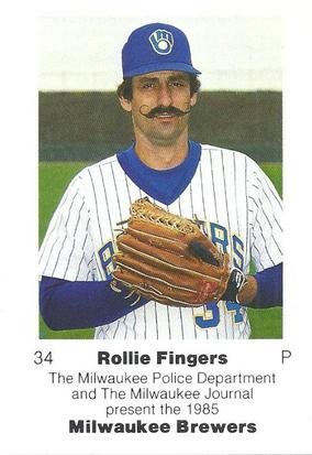 1985 Milwaukee Brewers Police #NNO Rollie Fingers Front