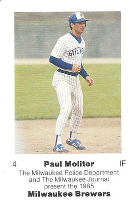 1985 Milwaukee Brewers Police #NNO Paul Molitor Front